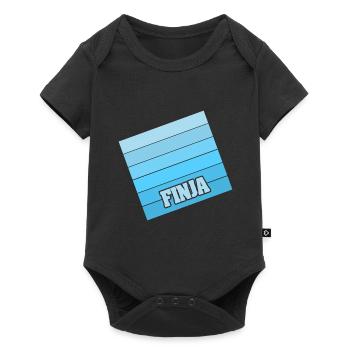 Geschenk für Finja - Baby Premium Kurzarmbody - Schwarz - Vorne