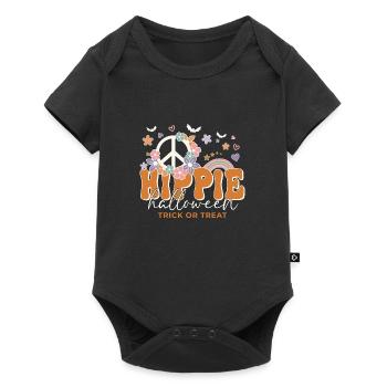 Funny Halloween Saying Hippie Halloween - Baby Premium short-sleeve bodysuit - black - Front