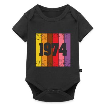 Year 1974 - Baby Premium short-sleeve bodysuit - black - Front