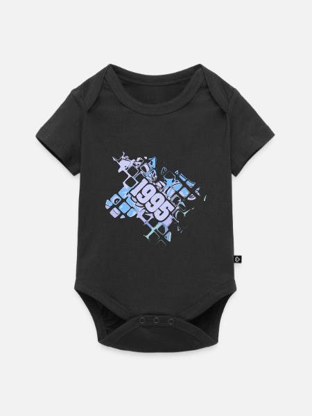 Nerdy 1995 - Baby Premium Kurzarmbody - Schwarz