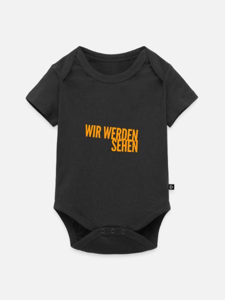 kucken wir mal - Baby Premium Kurzarmbody - Schwarz