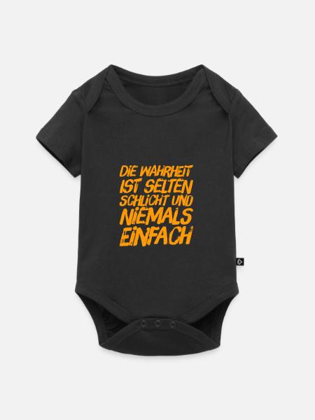 die Wahrheit ist selten schlicht - Baby Premium Kurzarmbody - Schwarz