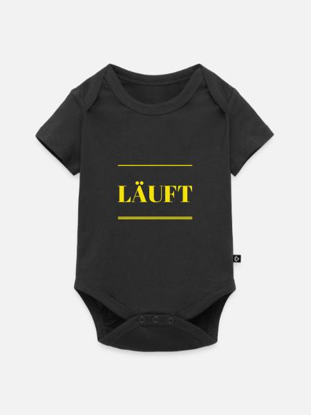 alles super - Baby Premium Kurzarmbody - Schwarz