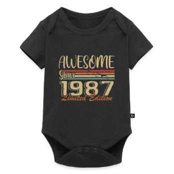 Legends Are Born In 1987 Vintage 1987 - Baby Premium short-sleeve bodysuit - black - Front