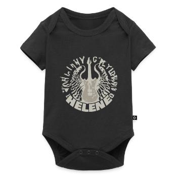 Gitarre Helene - Baby Premium Kurzarmbody - Schwarz - Vorne