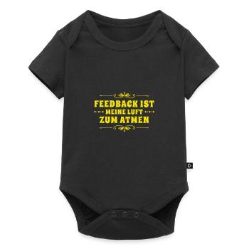 Feedback ist wunderbar - Baby Premium Kurzarmbody - Schwarz - Vorne