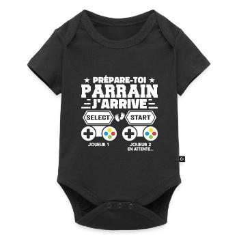 Prépare Toi Parrain J'arrive - Annonce Grossesse - Body à manches courtes Premium Bébé - noir - Devant