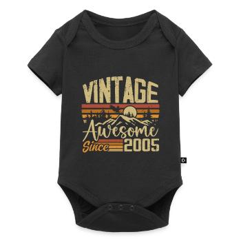 Vintage 2005 Rétro Cadeau D’anniversaire 2005 - Body à manches courtes Premium Bébé - noir - Devant