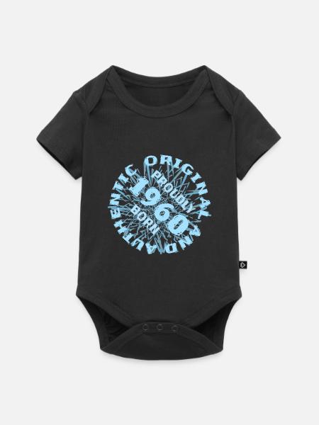 Jahr 1960 - Baby Premium Kurzarmbody - Schwarz