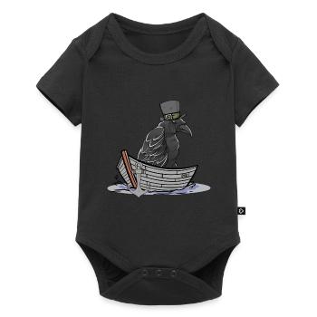 Corbeau Corbeau Corbeau Conte de fées Personnage Bateau Maritime - Body à manches courtes Premium Bébé - noir - Devant