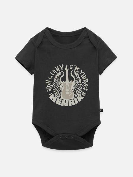 Gitarre Henrik - Baby Premium Kurzarmbody - Schwarz