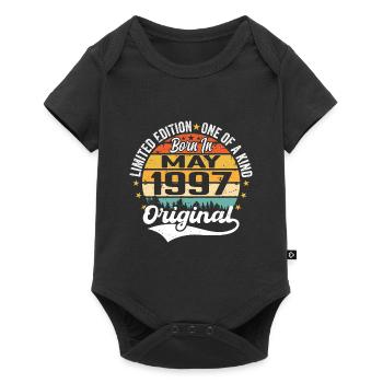Cadeau d’anniversaire mai 1997 né en mai 1997 - Body à manches courtes Premium Bébé - noir - Devant