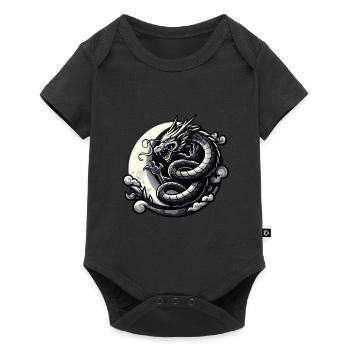 Silhouette de dragon mystique - Body à manches courtes Premium Bébé - noir - Devant