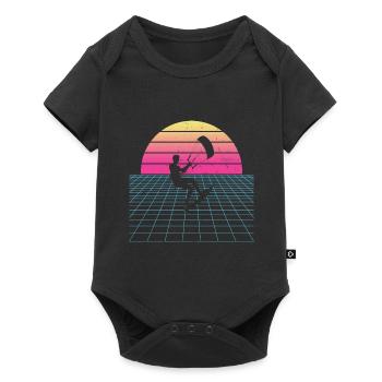 Kiten Kitesurfer Kitesurfing Women Men - Baby Premium short-sleeve bodysuit - black - Front