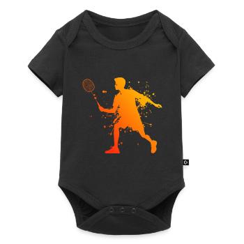 Men's Squash Badminton Badminton - Baby Premium short-sleeve bodysuit - black - Front
