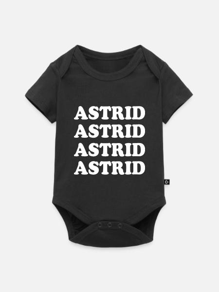Astrid - Premium kortærmet baby-body  - sort
