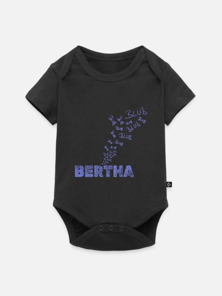 Segeln Bertha - Baby Premium Kurzarmbody - Schwarz