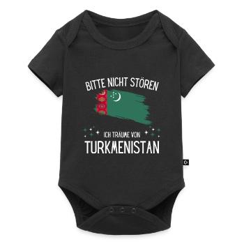 Bitte nicht stören ich träume von Turkmenistan - Baby Premium Kurzarmbody - Schwarz - Vorne
