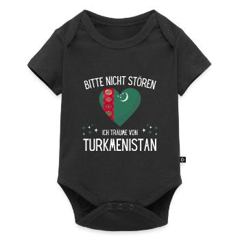 Bitte nicht stören ich träume von Turkmenistan - Baby Premium Kurzarmbody - Schwarz - Vorne