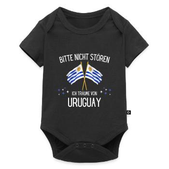 Bitte Nicht Stören Ich Träume Von Uruguay - Baby Premium Kurzarmbody - Schwarz - Vorne