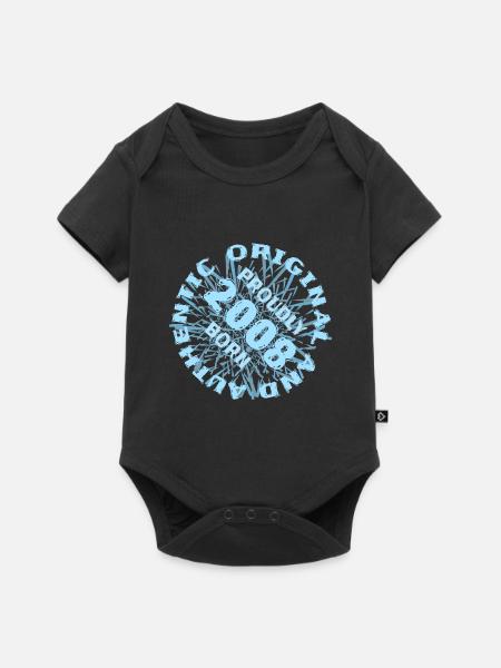 Jahr 2008 - Baby Premium Kurzarmbody - Schwarz