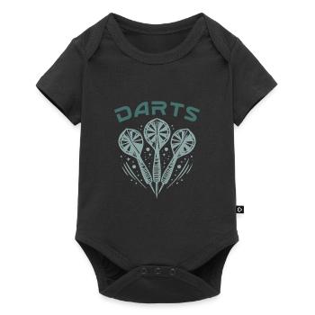 Cadeau Dire Fléchettes Javelot Sports Idée cadeau - Body à manches courtes Premium Bébé - noir - Devant
