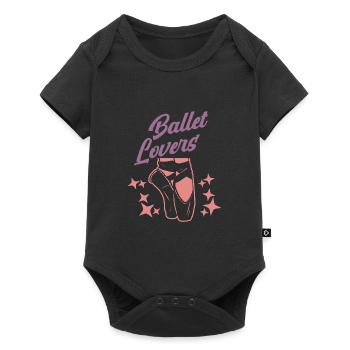 Ballet Ballerine Ballet danseuse femmes disant - Body à manches courtes Premium Bébé - noir - Devant