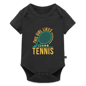 Tennis Loisir Sports Joueurs de tennis Amateur de tennis - Body à manches courtes Premium Bébé - noir - Devant