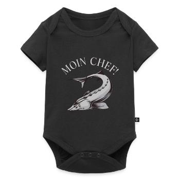 Stör Moin Chef Störzucht Störangler Störfischen - Baby Premium Kurzarmbody - Schwarz - Vorne
