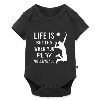Volleyball Volleyball Player Beach Volleyball Player - Baby Premium short-sleeve bodysuit - black - Front