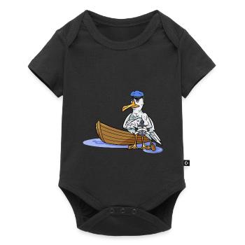 Ahoy Boat Seagull Seaman Maritime Captain Travel Anchor - Body à manches courtes Premium Bébé - noir - Devant