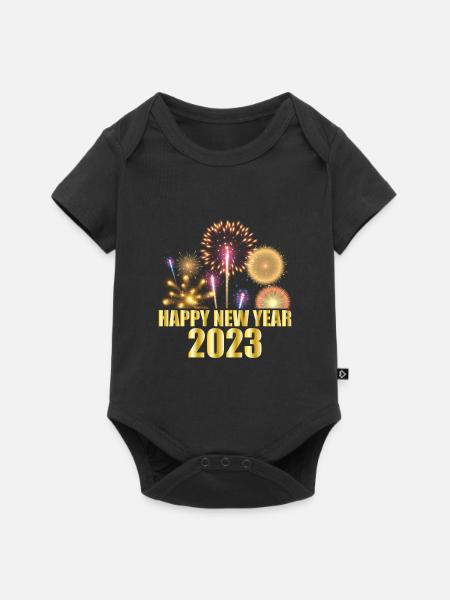 Happy New Year 2023 - Baby Premium Kurzarmbody - Schwarz