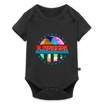 Politics Pop Art I Voted Badge Retro Voters Electi - Baby Premium short-sleeve bodysuit - black - Front