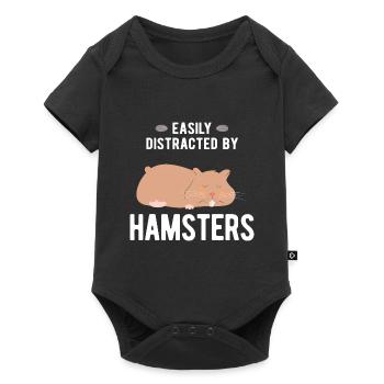 Nagetier Hamster - Baby Premium Kurzarmbody - Schwarz - Vorne