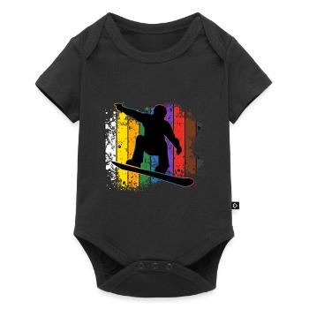 Snowboarding - Baby Premium short-sleeve bodysuit - black - Front