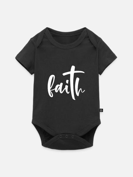 Glaube - Baby Premium Kurzarmbody - Schwarz