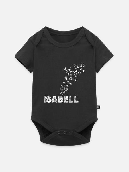 Boot Isabell - Baby Premium Kurzarmbody - Schwarz