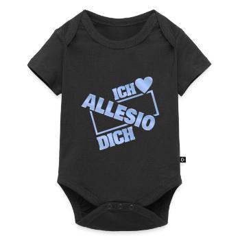 Geschenk für Allesio - Baby Premium Kurzarmbody - Schwarz - Vorne