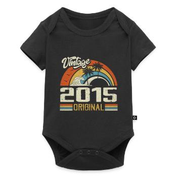 Vintage 2015 Vintage Retro Birthday Gift - Baby Premium short-sleeve bodysuit - black - Front