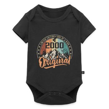 Original 2000 Retro Birthday Gift Born in 2000 - Baby Premium short-sleeve bodysuit - black - Front