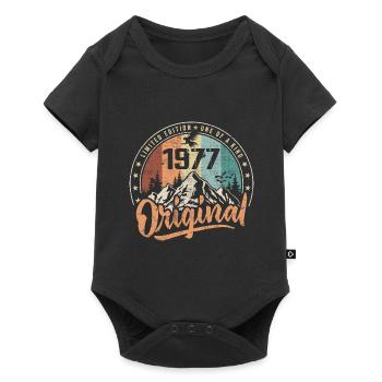 Original 1977 Retro Birthday Gift Born in 1977 - Baby Premium short-sleeve bodysuit - black - Front
