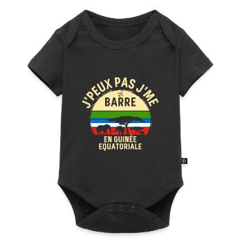 I can't I leave in Equatorial Guinea - Baby Premium short-sleeve bodysuit - black - Front