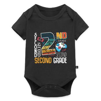 2nd Grade Gaming Schoolchild - Baby Premium short-sleeve bodysuit - black - Front