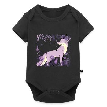 Fox, Wildlife, Wilderness, Nature, Flower, Foxes, Fantasy - Baby Premium short-sleeve bodysuit - black - Front