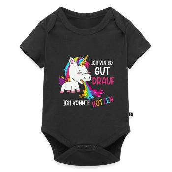 I'm in such a good mood I could puke - Baby Premium short-sleeve bodysuit - black - Front