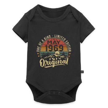 Mai 1969 Vintage Cadeau D’anniversaire Mai 1969 - Body à manches courtes Premium Bébé - noir - Devant