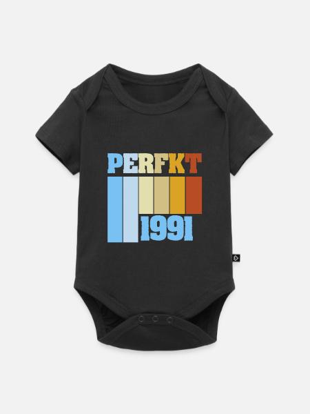 Perfekt 1991 - Baby Premium Kurzarmbody - Schwarz