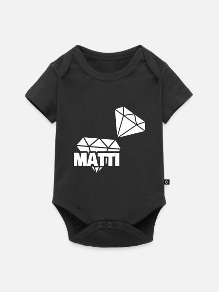 Matti - Baby Premium Kurzarmbody - Schwarz