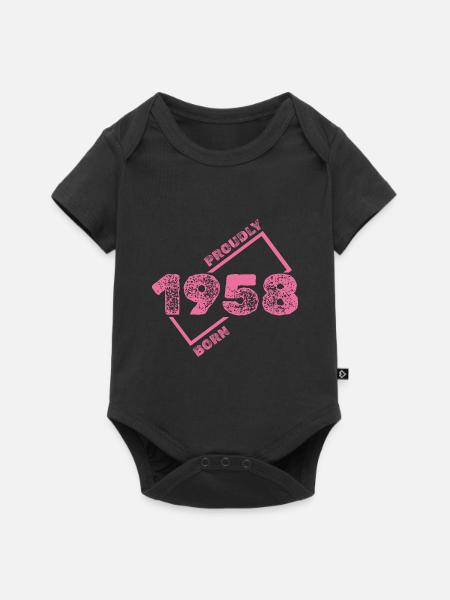 1958 - Baby Premium Kurzarmbody - Schwarz