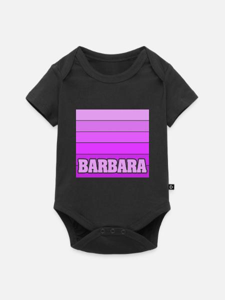 Mädchenname Barbara - Baby Premium Kurzarmbody - Schwarz